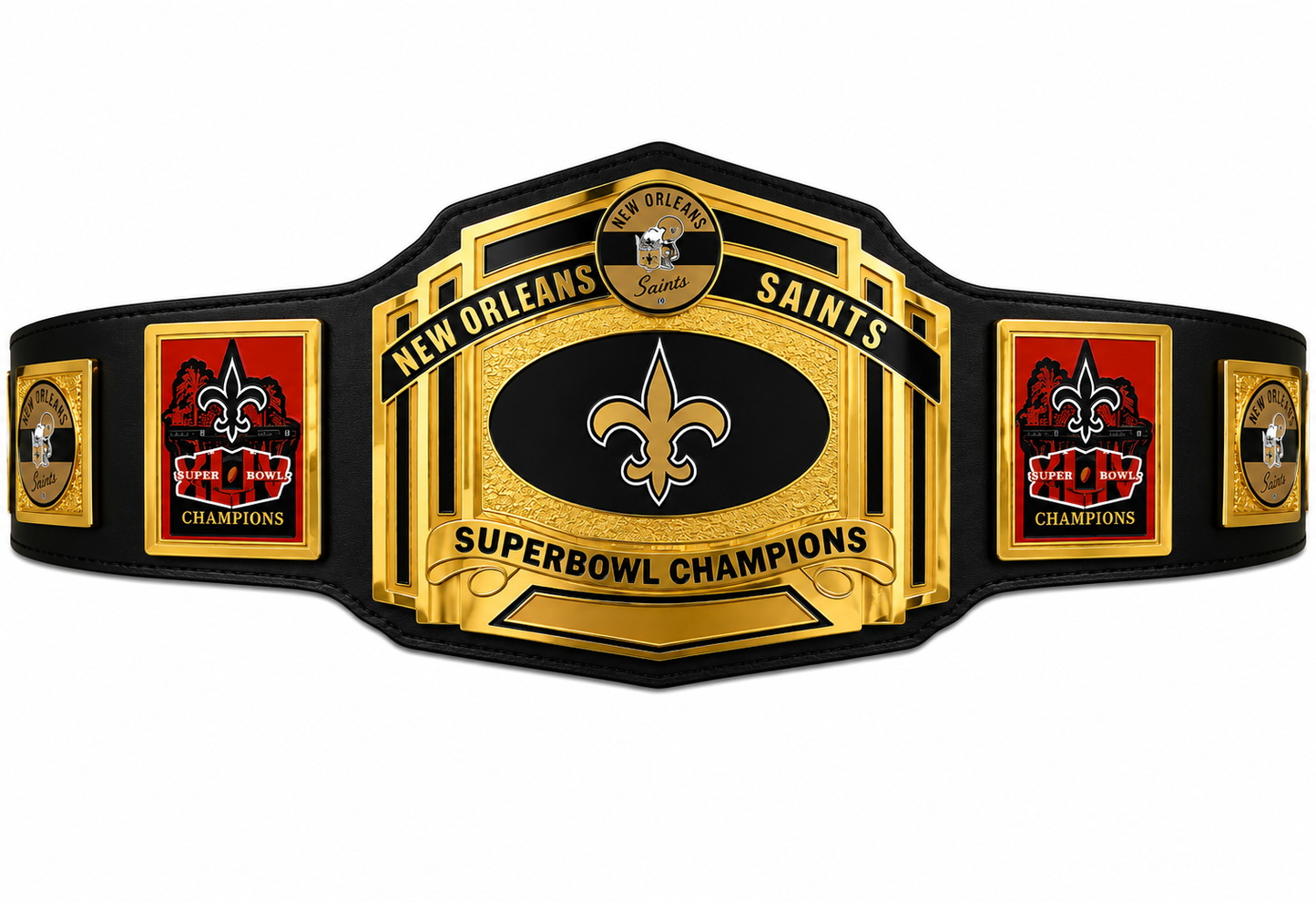 Custom Orleans saints Championship Belt Adult Size 2mm Brass