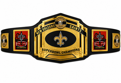 Custom Orleans saints Championship Belt Adult Size 2mm Brass