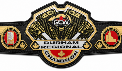GCW Durham Regional Wrestling Championship Title Belt Adult Size Brass Plated