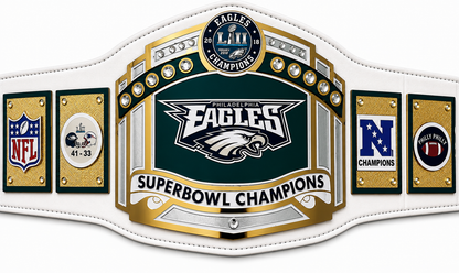 Custom Philadelphia Eagles World football Championship Belt Adult Size 2MM Bras