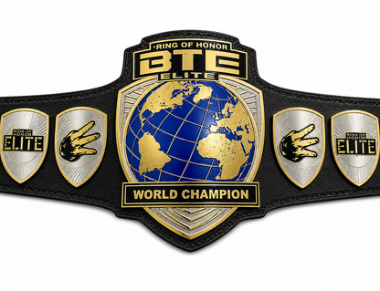 BTE World Championship Leather Belt 2MM Zinc Metal Plates Adult size