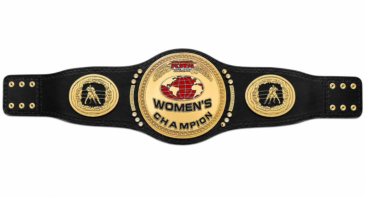 New Customise RWA Wormens Wrestling Championship Belt Adult Size