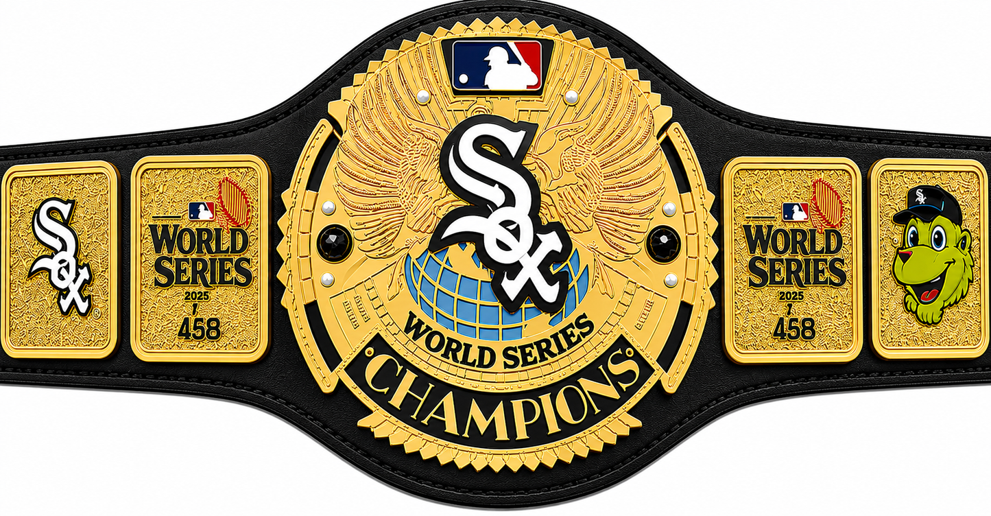 Custom Chicago White Sox team World Championship Belt Adult Size 2MM Brass