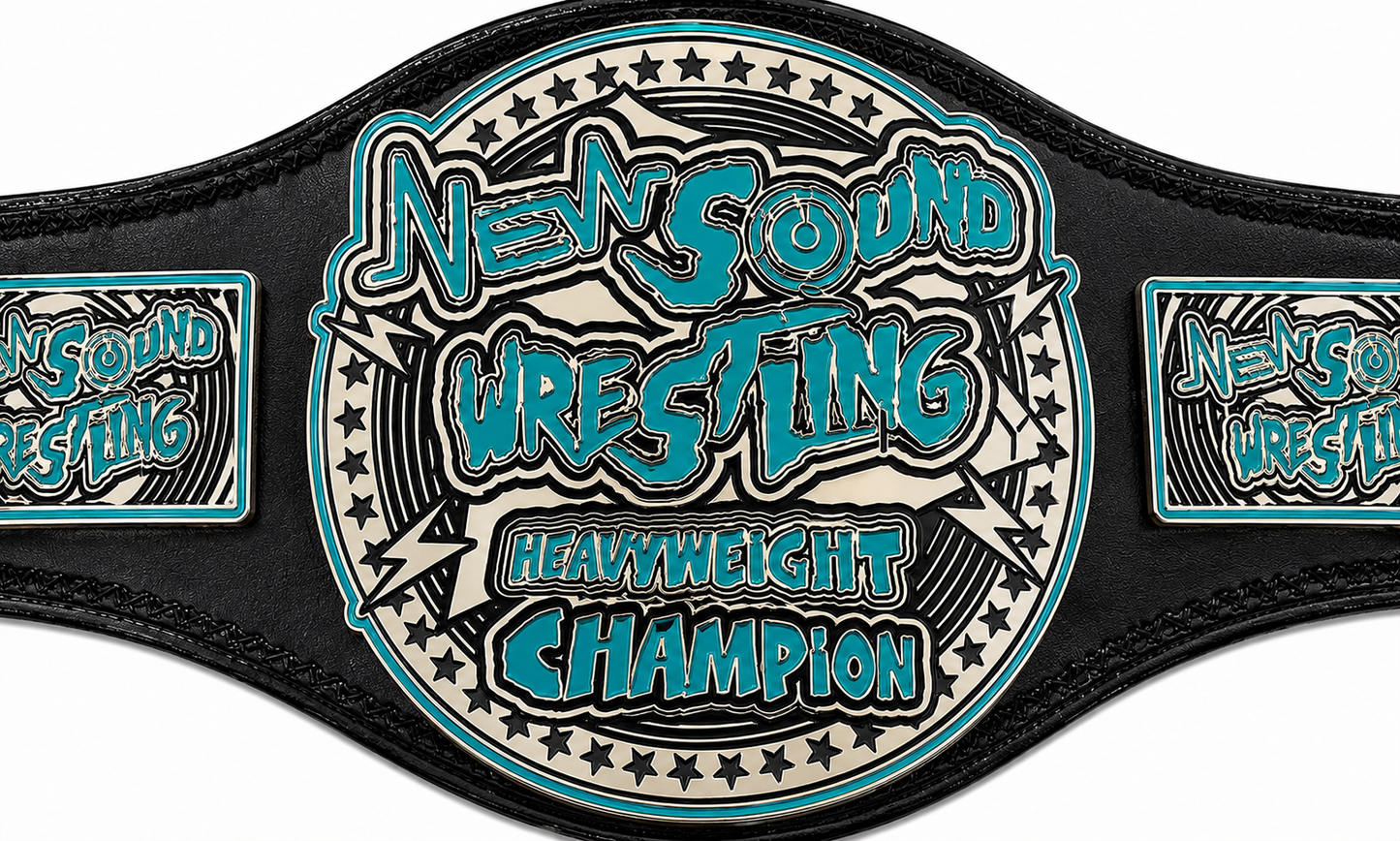 New Sound Wrestling Heavyweight Wrestling Championship Title Belt Adult Size