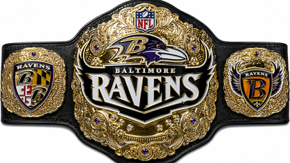 New BALTIMORE RAVENS NFL CHAMPIONSHIP BELT 4mm ZINC Leather Strap