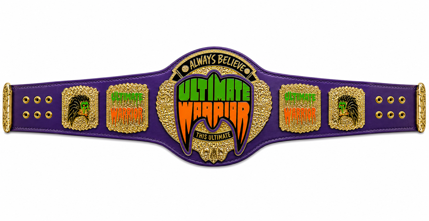 Ultimate Warrior World Heavyweight Wrestling Championship Belt 2MM Title