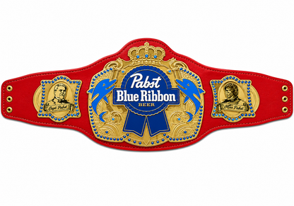 NEW Pabst Blue Ribbon Championship belt Adult Size Replica 2mm ZINC