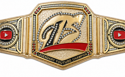 Legendary YouTube Championship Title Belt Stacked Plated Adult Size