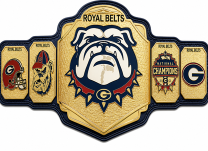 New Georgia Bulldog National Championship Leather Belt Adult Size