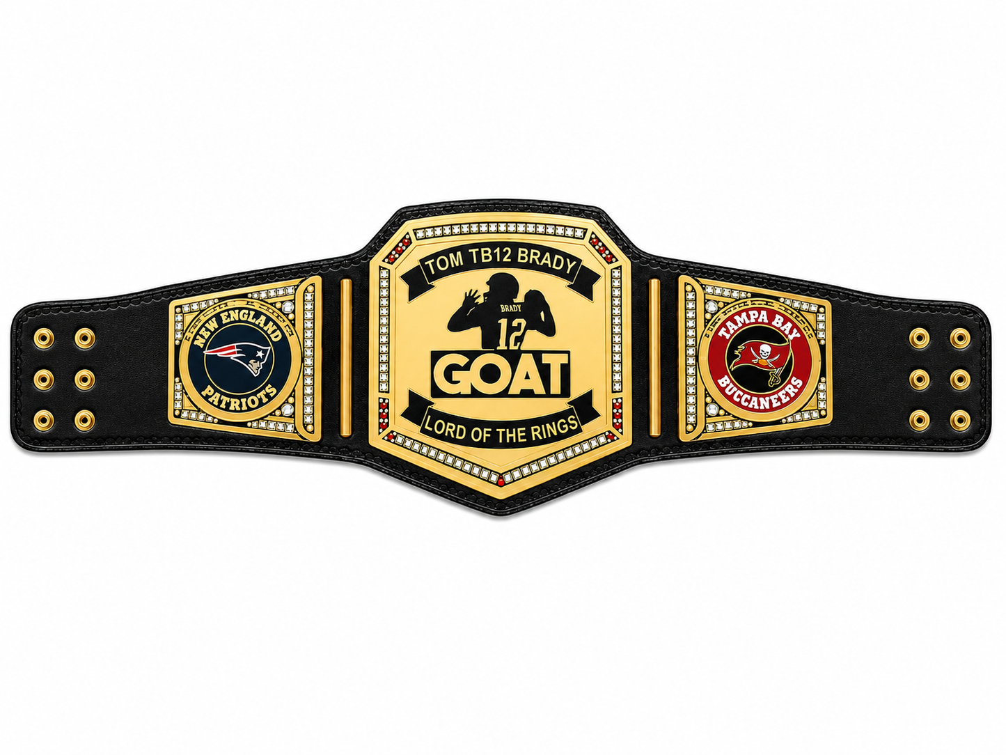 Custom Tom Brady tb12 GOAT Championship Belt Replica