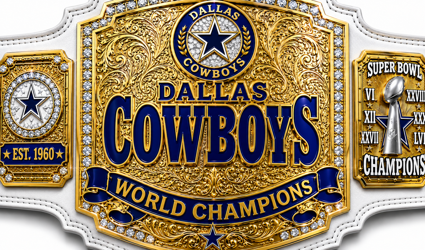 New Customise Dallas Cowboys Championship Belt Adult Size