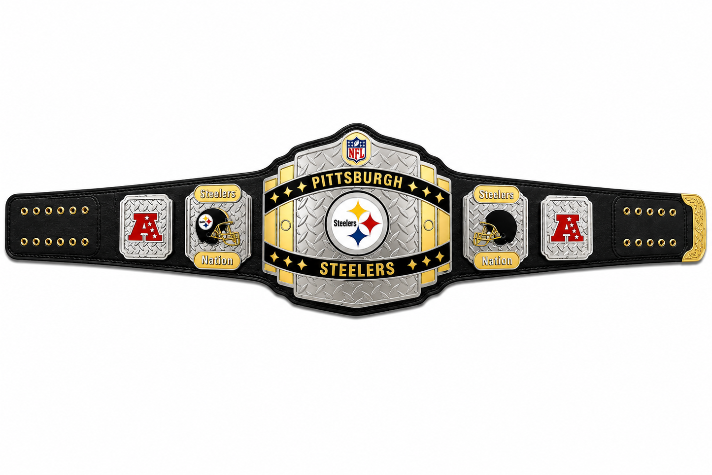 NEW NFL Pittsburgh Steelers Super bowl Championship Belt Adult Size 2mm4mm