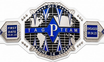 Custom Tagteam Title belt Zinc Metal 4mm Cow Hide Leather Strap adult size