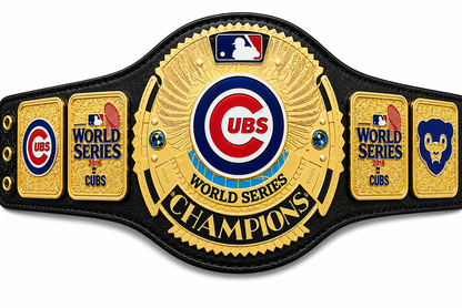 Custom Chicago Cubs UBS team World Championship Belt Adult Size 2MM Brass