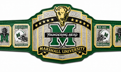 Marshall University Customized Championship Title Belt Adult Size