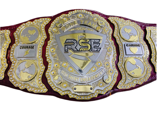 One Team Red Shirt Engagement Gold  Championship Belt