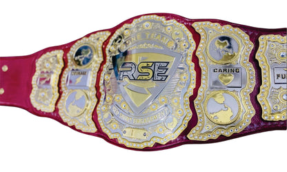 One Team Red Shirt Engagement Gold  Championship Belt
