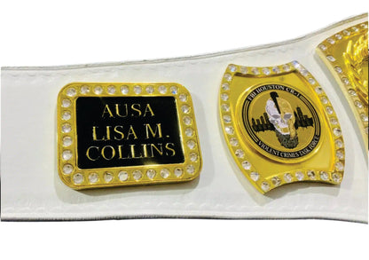Houston Spinner White Federal Bureau of Investigation Champion Championship Belt