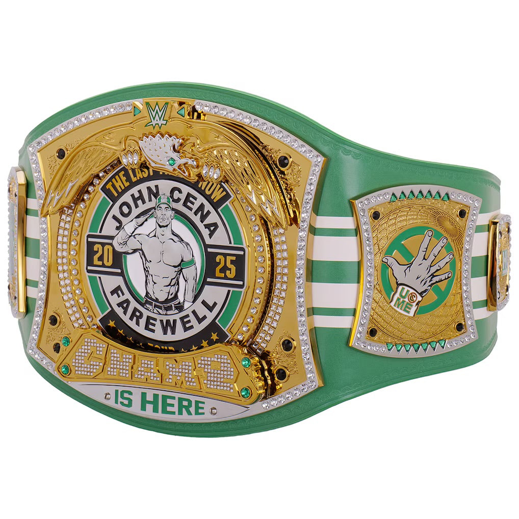 John Cena Farewell Tour 2025 Boston Spinner Championship Replica Title Belt ChampionshipBeltUS