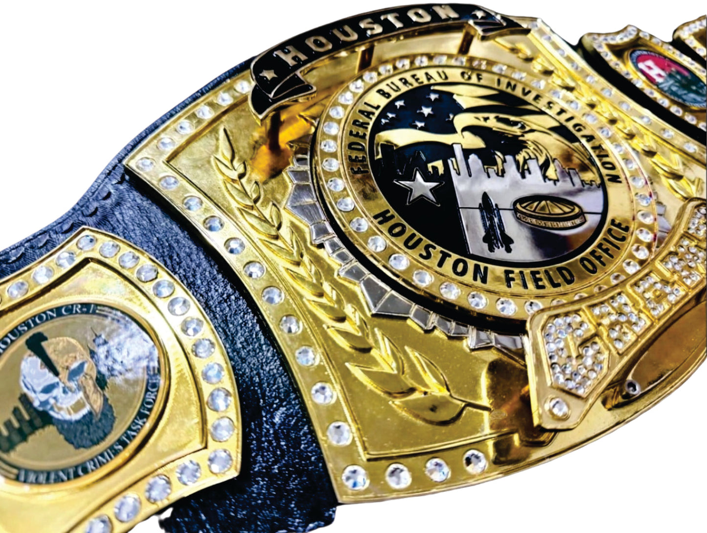 Houston Spinner Black Federal Bureau of Investigation Champion Championship Belt