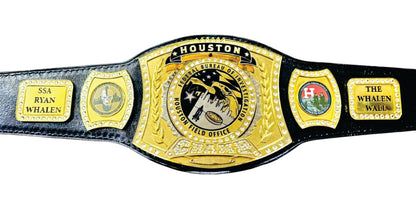 Houston Spinner Black Federal Bureau of Investigation Champion Championship Belt