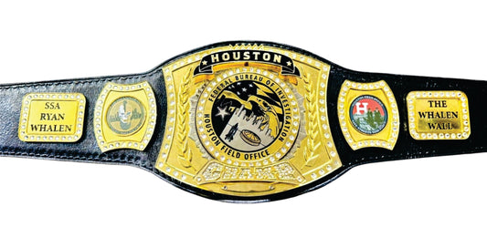 Houston Spinner Black Federal Bureau of Investigation Champion Championship Belt