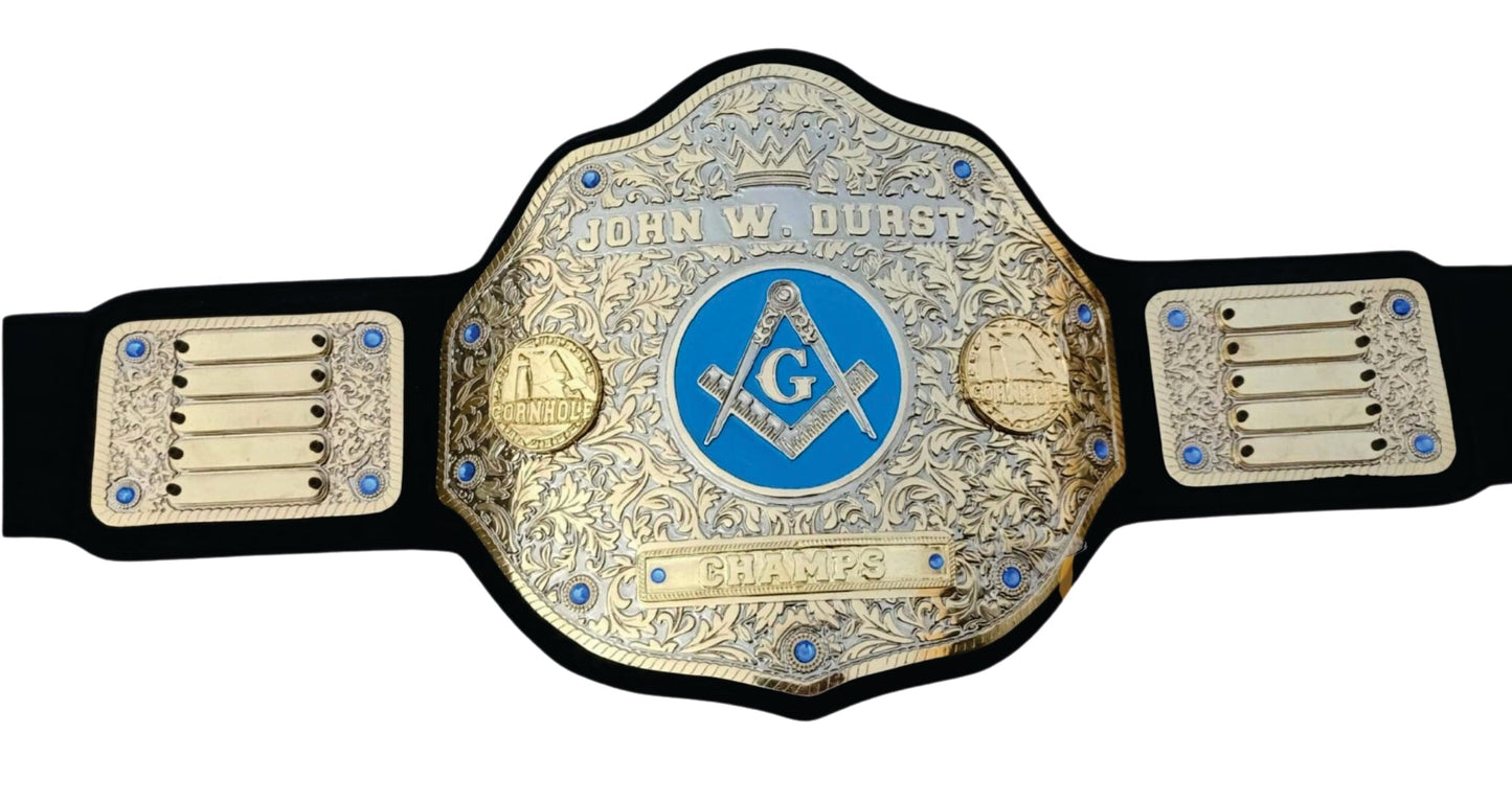 John W. Durst Cornhole Trophy  Champions Championship Belt