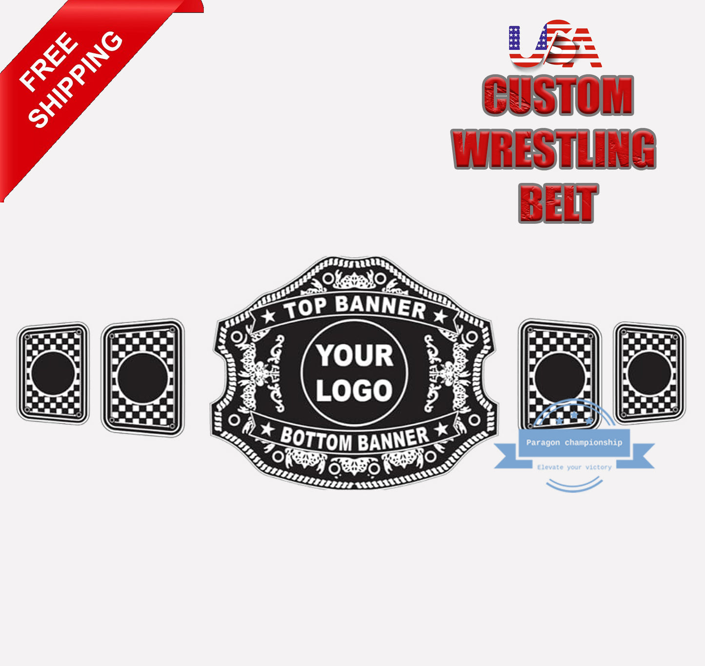 "Design Your Own" 4lb Custom Wrestling Championship Belt