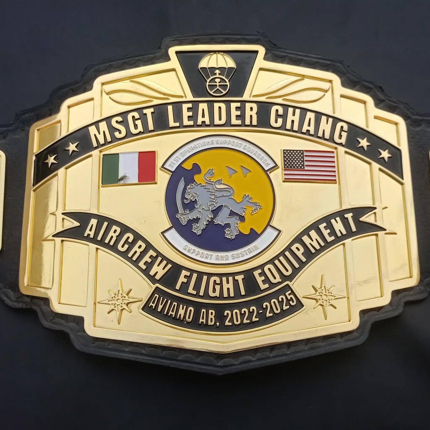 Custom Military Squadron Championship Belt
