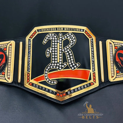 Elite Custom Championship Belt for Rockford Ram Wrestling