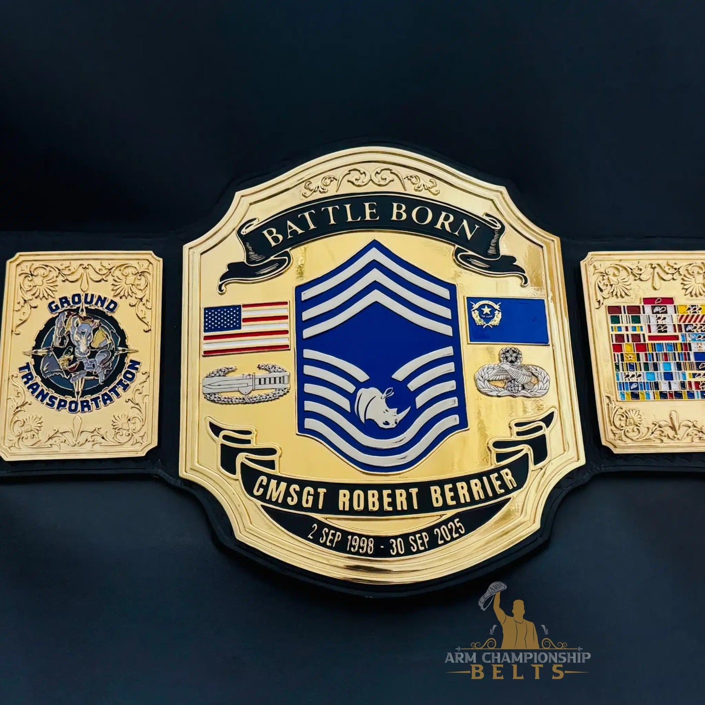 Battle Born Military Retirement Championship Belt