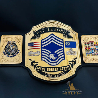 Battle Born Military Retirement Championship Belt