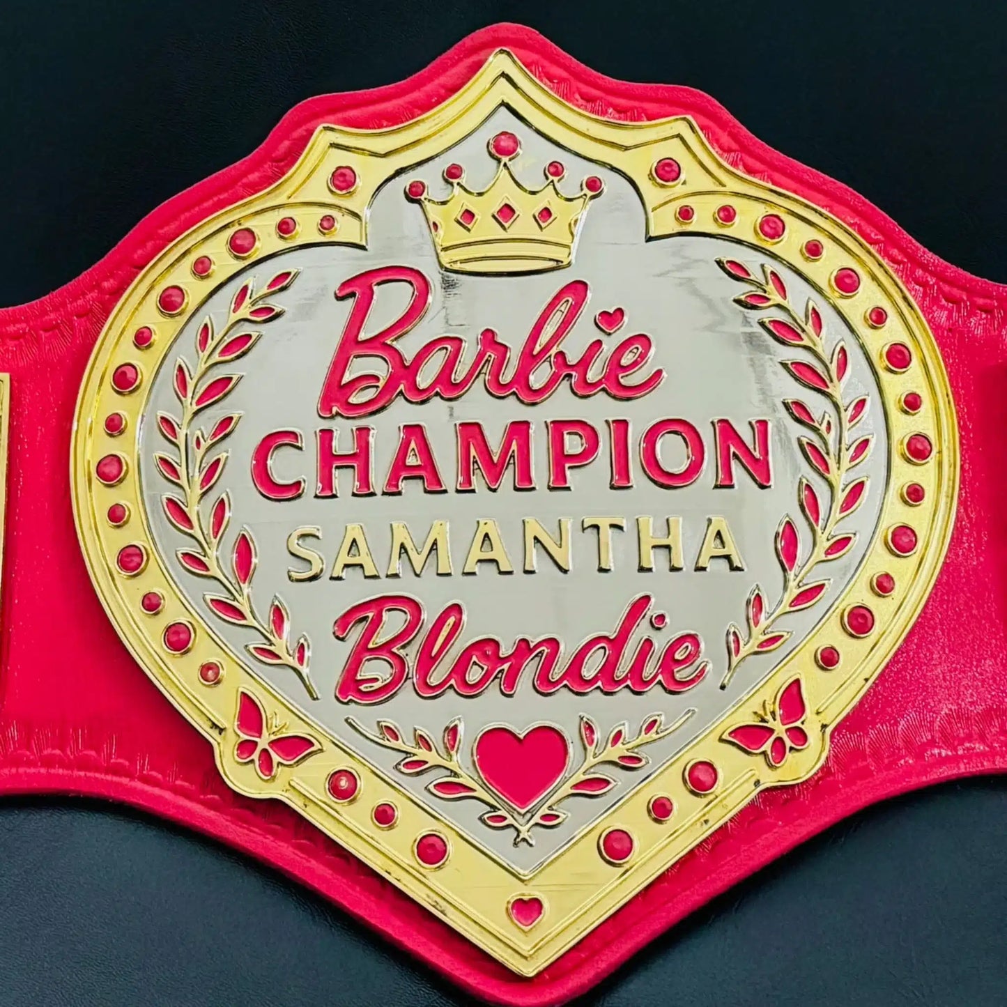 Custom Barbie-Inspired Birthday Championship Belt