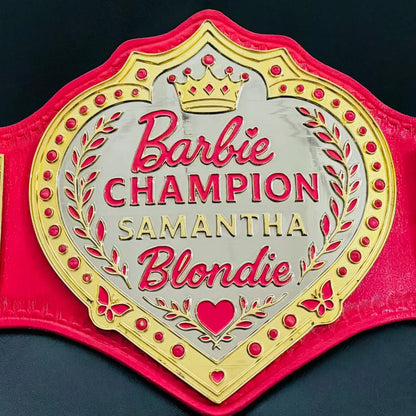 Custom Barbie-Inspired Birthday Championship Belt