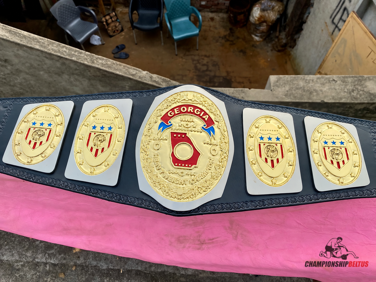 24KGOLD NWA Georgia Heavyweight Championship – Premium CNC Belt