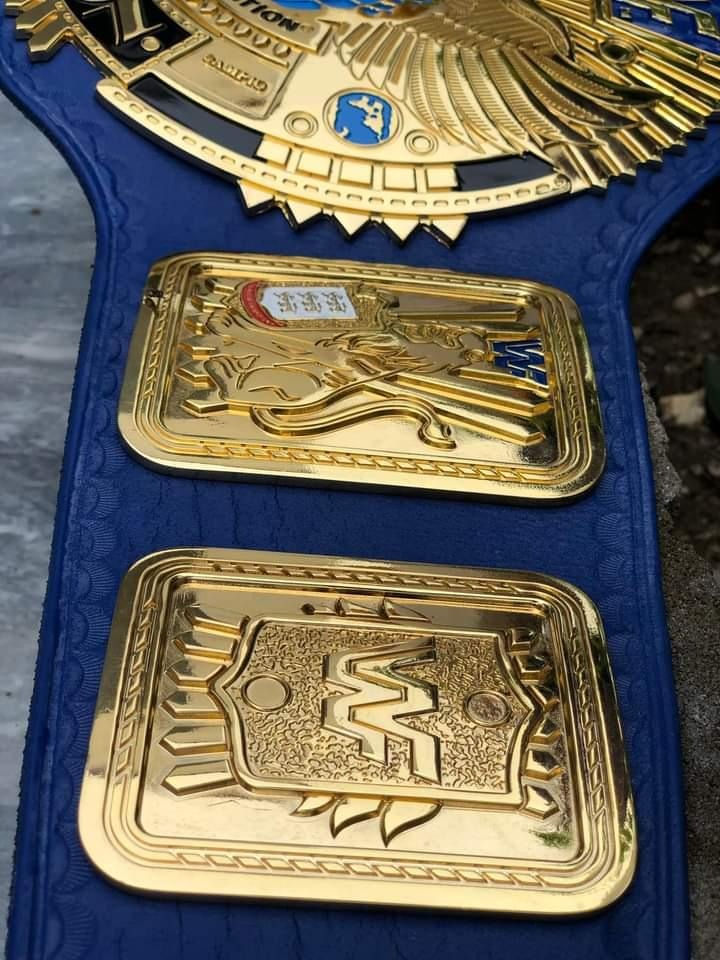 24K GOLD WWF BIG EAGLE ATTITUDE ERA CNC HD CHAMPIONSHIP BELT