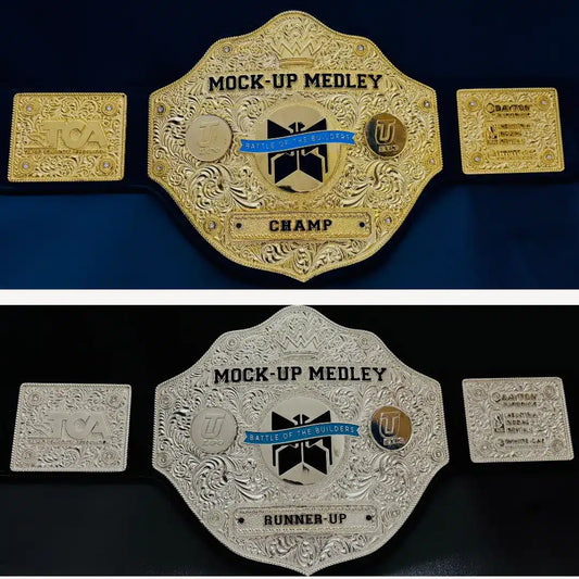 Custom Championship Belts for Events – Gold, Silver & Bronze Awards