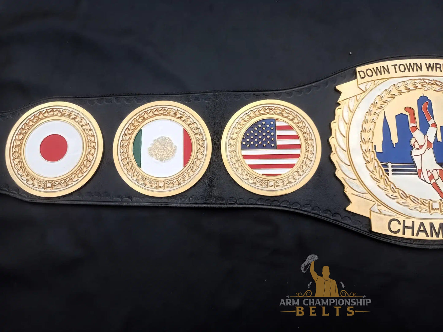 Custom Downtown Wrestling Championship Belt