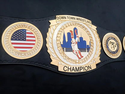 Custom Downtown Wrestling Championship Belt
