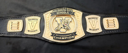 Custom School Attendance Champion Belt – Valdosta Wildcats Edition