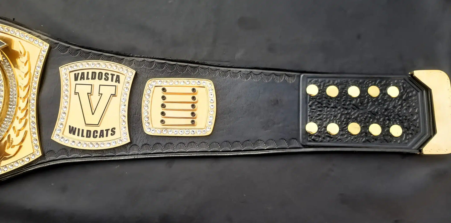 Custom School Attendance Champion Belt – Valdosta Wildcats Edition