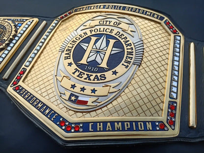 Harlingen Police Department Custom Performance Championship Belt
