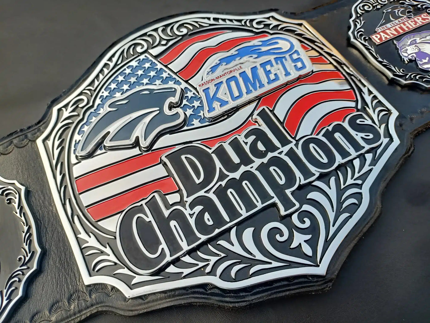 Personalized School Wrestling Championship Belt