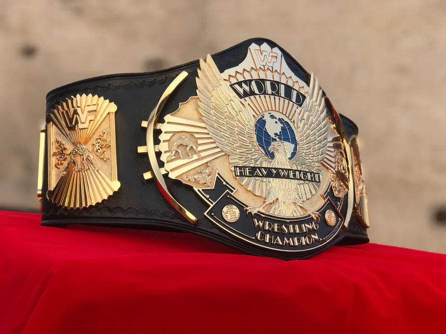 24K GOLD WWF Premium Winged Eagle CNC Championship Belt