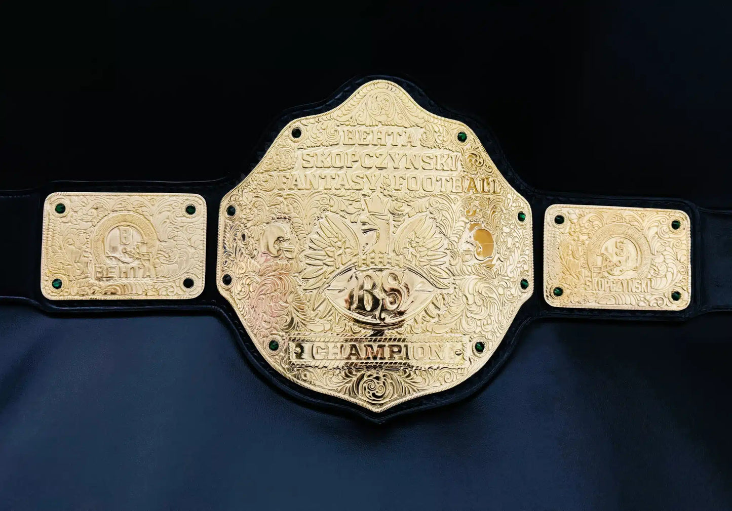 🏈 Gold-Plated Fantasy Football League Title Belt