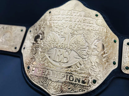 🏈 Gold-Plated Fantasy Football League Title Belt