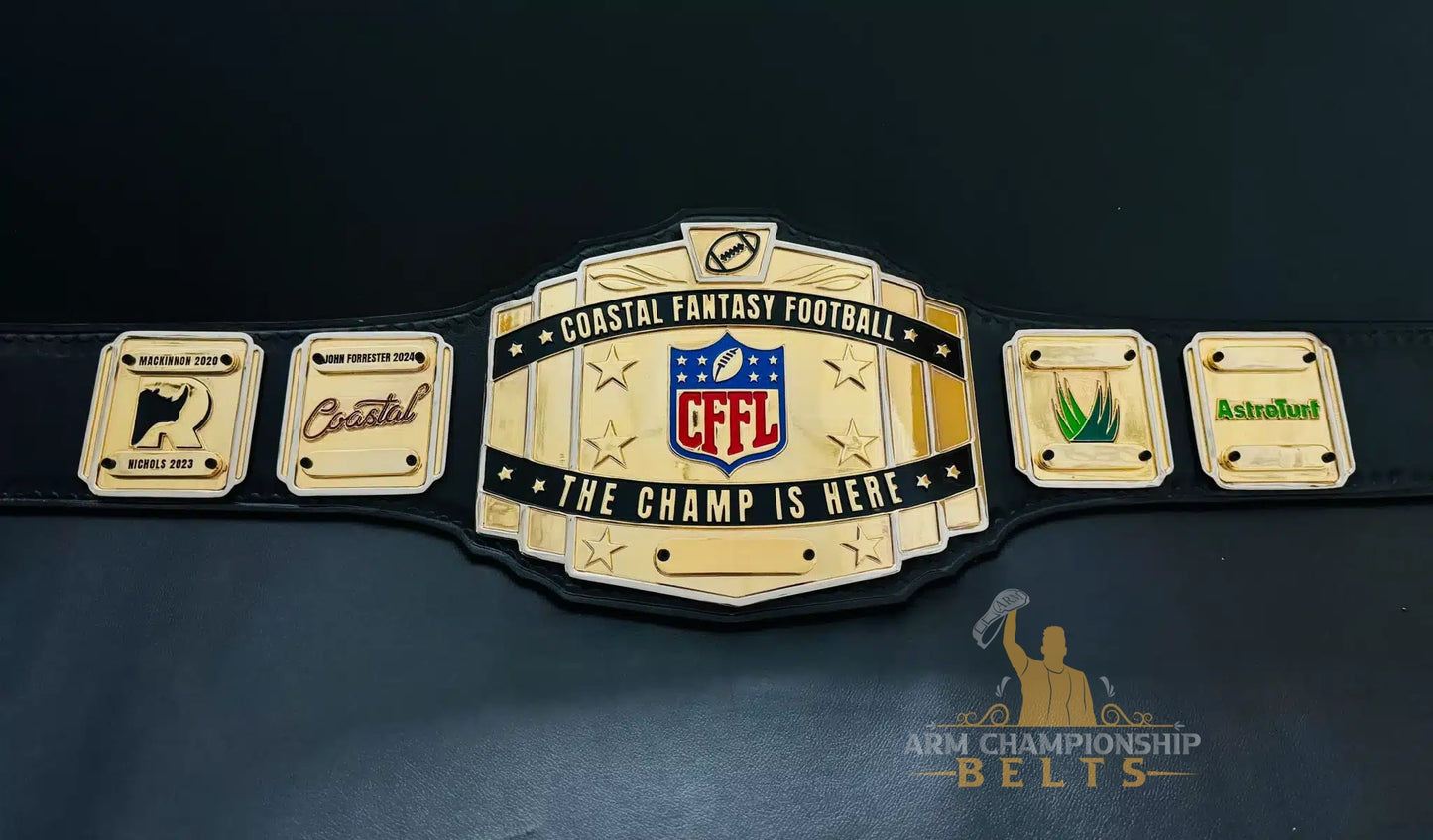 CFFL Fantasy Football Champion Belt – Custom League Trophy
