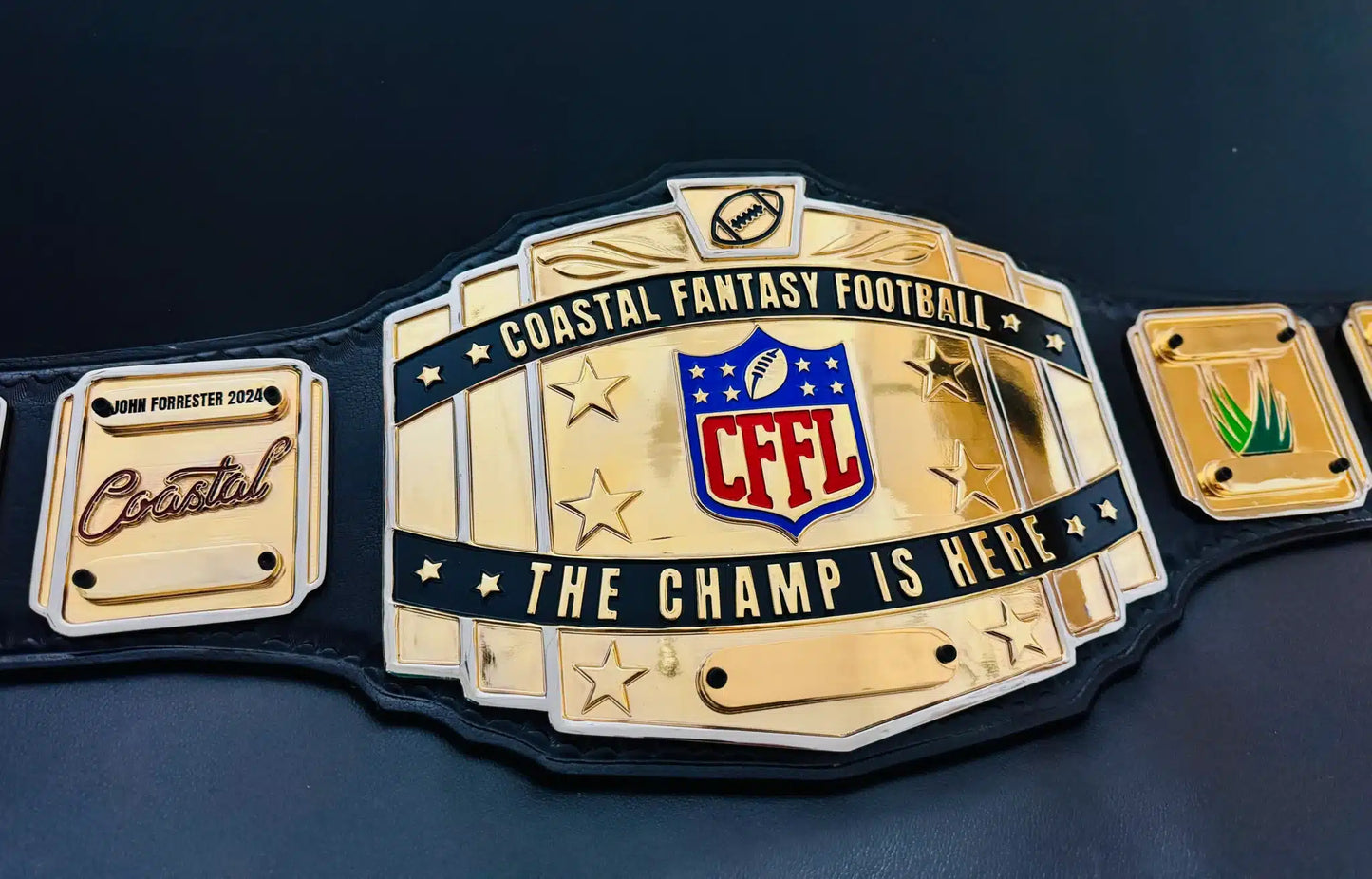 CFFL Fantasy Football Champion Belt – Custom League Trophy