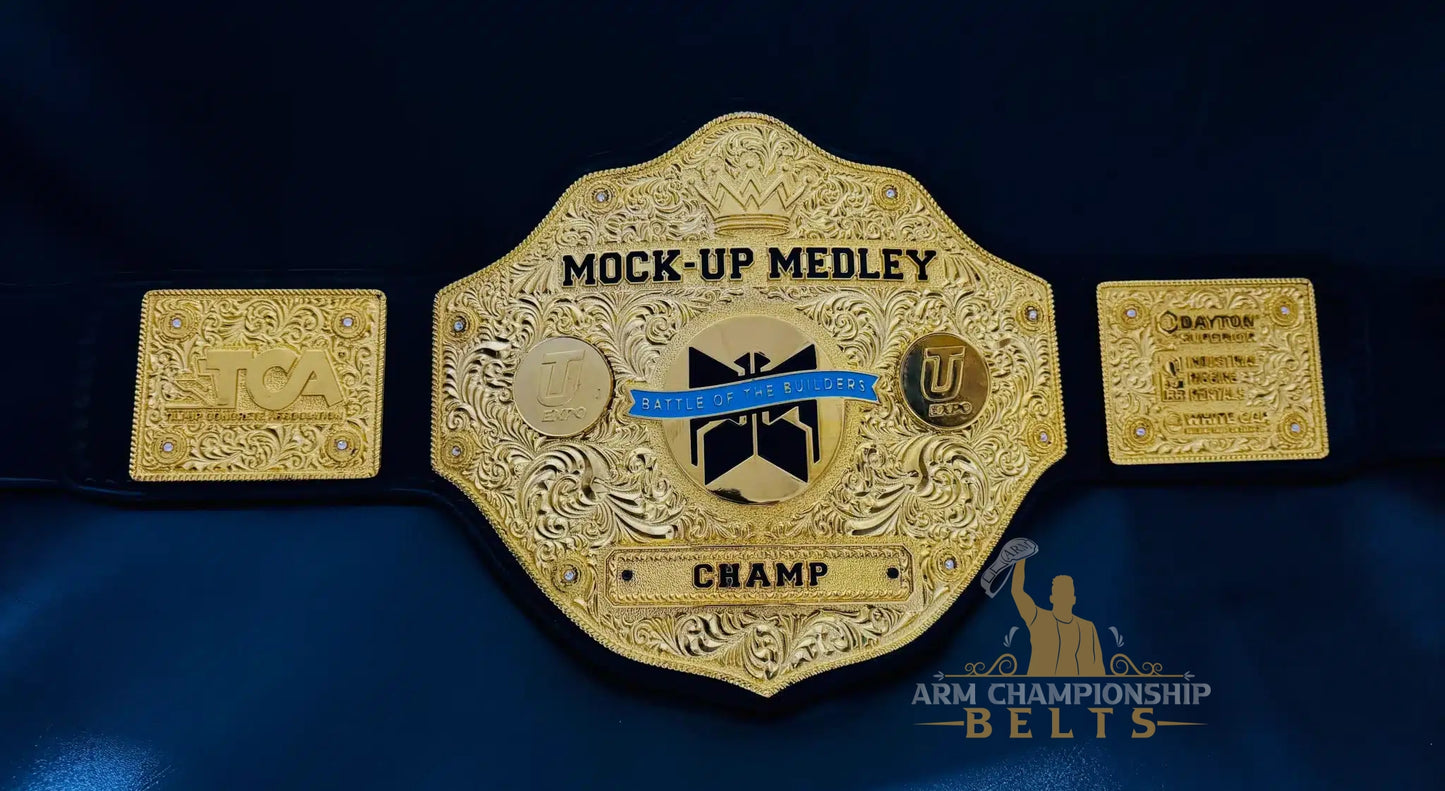 Custom Championship Belts for Events – Gold, Silver & Bronze Awards