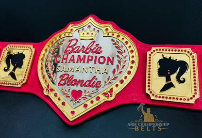 Custom Barbie-Inspired Birthday Championship Belt